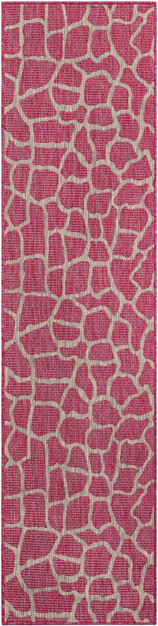 Magenta 2' x 8' Outdoor Safari Runner Area Rug Weather Resistant for Patio, Deck, Terrace, Balcony, Porch Animal Print Wildlife Nature Carpet for Sale at Rug Engine
