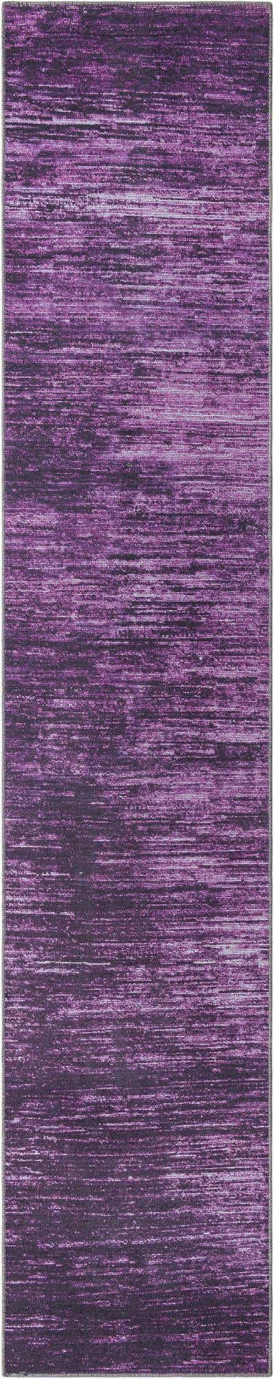 Purple 2' 7 x 13' 1 Asha Runner Area Rug 100% Chenille Cotton Easy Clean Indoor Living Dining Bedroom Office Carpet for Sale at Rug Engine