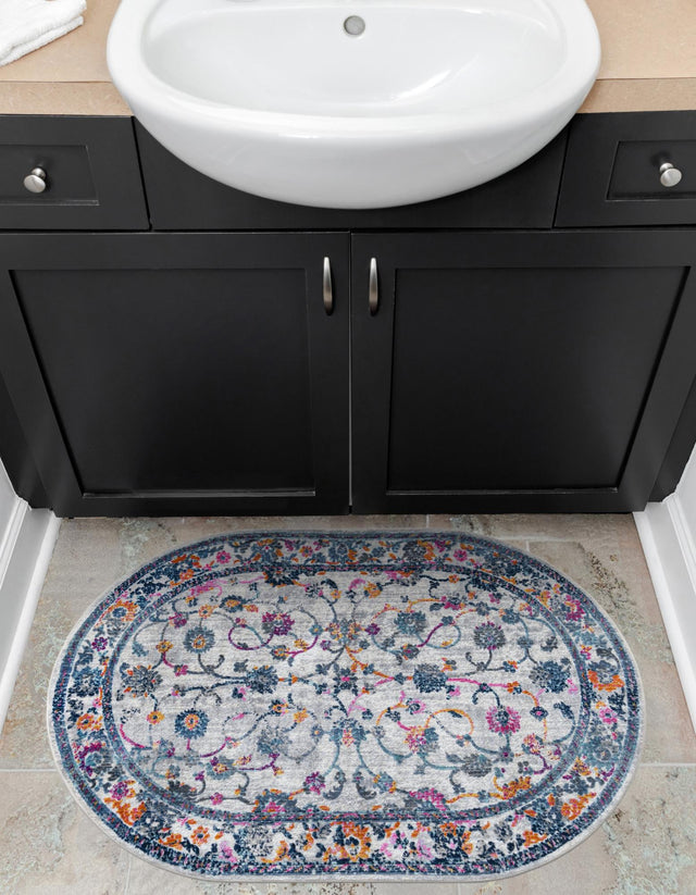 Ivory 3' 7 x 5' 3 Budapest Oval Area Rug 70% Polypropylene & 30% Polyester With Cotton Backing Traditional Classical Room Carpet for Sale at Rug Engine