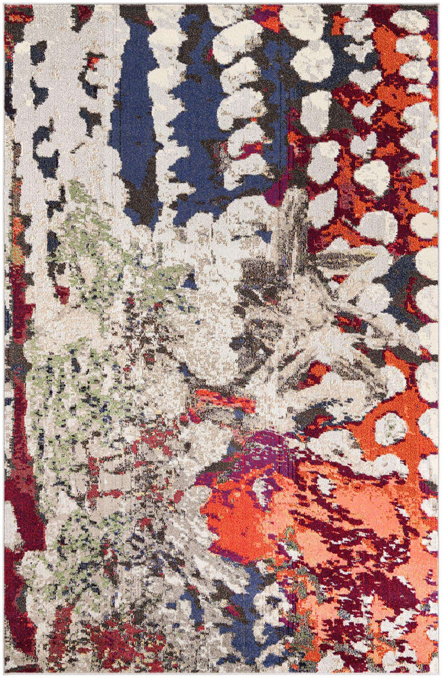 Multicolor 6' 1 x 9' Haerfest Rectangle Area Rug Abstract Super Colorful Modern Vivid Carpet for Unique Interior Design Room Decorating for Sale at Rug Engine
