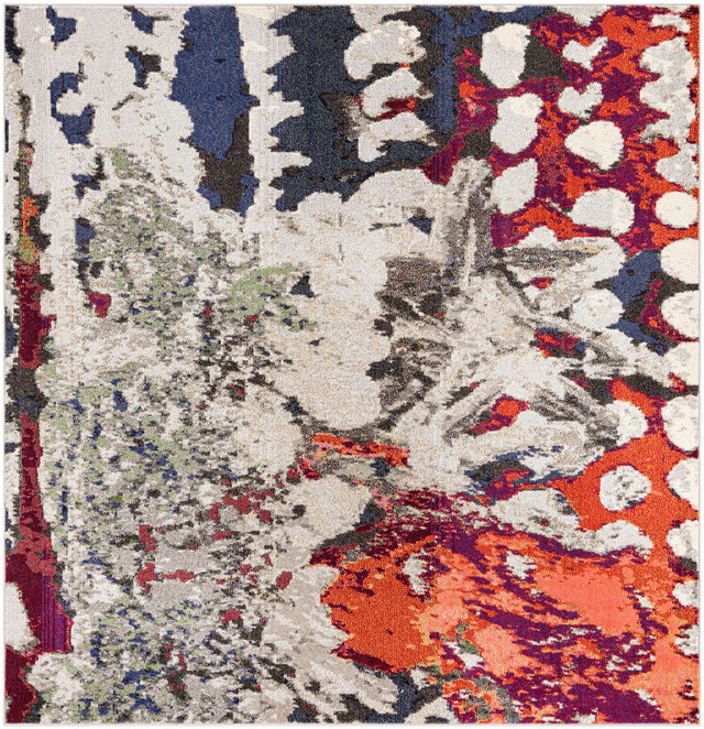 Multicolor 7' 10 x 7' 10 Haerfest Square Area Rug Abstract Super Colorful Modern Vivid Carpet for Unique Interior Design Room Decorating for Sale at Rug Engine