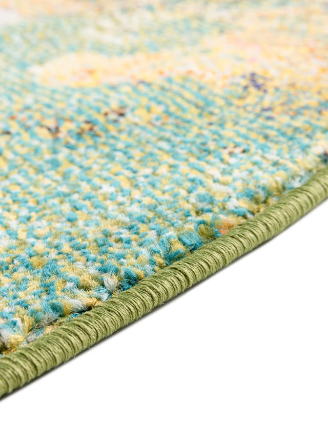 Green 4' 1 x 6' 1 Haerfest Oval Area Rug Abstract Super Colorful Modern Vivid Carpet for Unique Interior Design Room Decorating for Sale at Rug Engine