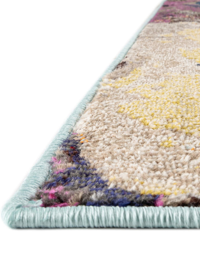 Multicolor 5' 3 x 5' 3 Haerfest Square Area Rug Abstract Super Colorful Modern Vivid Carpet for Unique Interior Design Room Decorating for Sale at Rug Engine