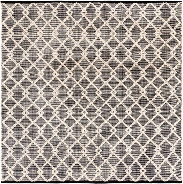 Blackberry 8' x 8' Jill Zarin Dorset Square Area Rug Premium Wool & Cotton Blend All Natural Pile Carpet for Bedrooms, Offices, Living Rooms, Dorms for Sale at Rug Engine