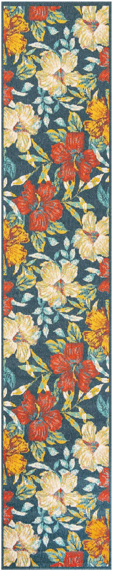 Multicolor 2' 7 x 13' 1 Outdoor Coastal Runner Area Rug Weather Resistant for Patio, Deck, Terrace, Balcony, Porch 100% Polypropylene Coastal Decor Carpet for Sale at Rug Engine