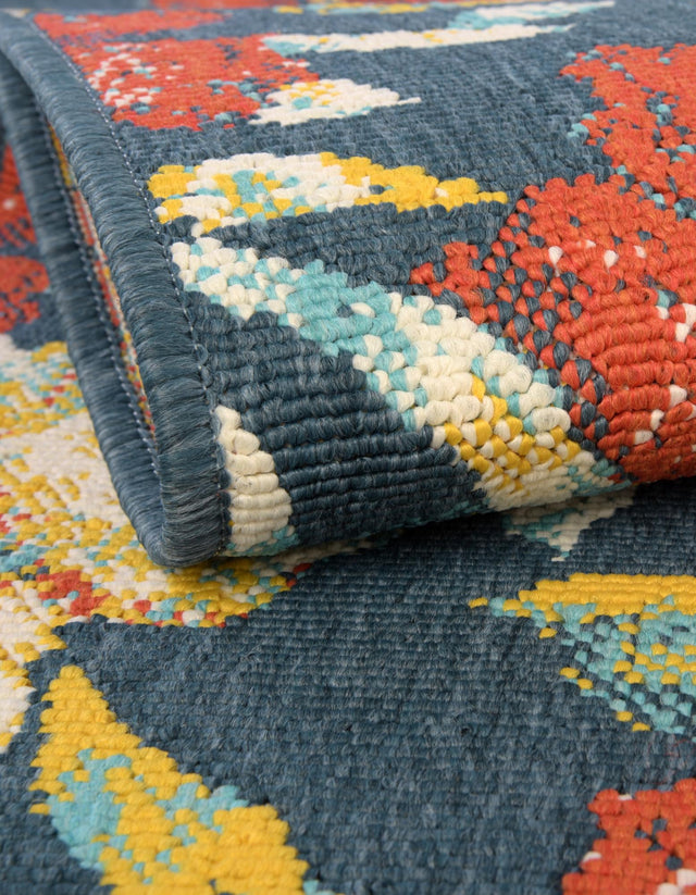 Multicolor 2' x 3' 1 Outdoor Coastal Oval Area Rug Weather Resistant for Patio, Deck, Terrace, Balcony, Porch 100% Polypropylene Coastal Decor Carpet for Sale at Rug Engine