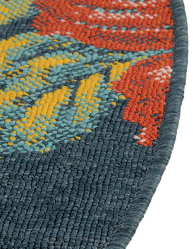 Multicolor 2' x 3' 1 Outdoor Coastal Oval Area Rug Weather Resistant for Patio, Deck, Terrace, Balcony, Porch 100% Polypropylene Coastal Decor Carpet for Sale at Rug Engine