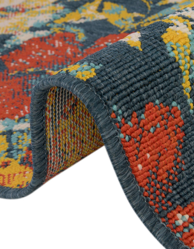 Multicolor 4' 1 x 6' 1 Outdoor Coastal Oval Area Rug Weather Resistant for Patio, Deck, Terrace, Balcony, Porch 100% Polypropylene Coastal Decor Carpet for Sale at Rug Engine