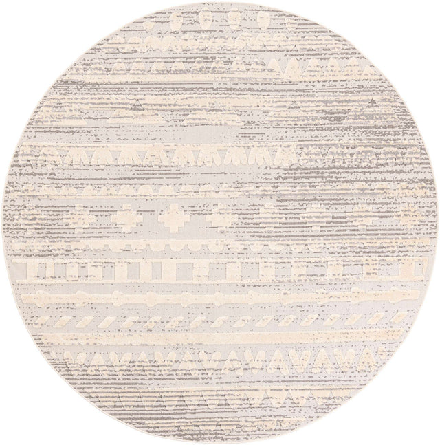 Sandy Beige 7' 10 x 7' 10 Arlo Round Area Rug 100% Polypropylene With Cotton Backing Easy Clean Indoor Living Room Bedroom Dining Office Carpet for Sale at Rug Engine