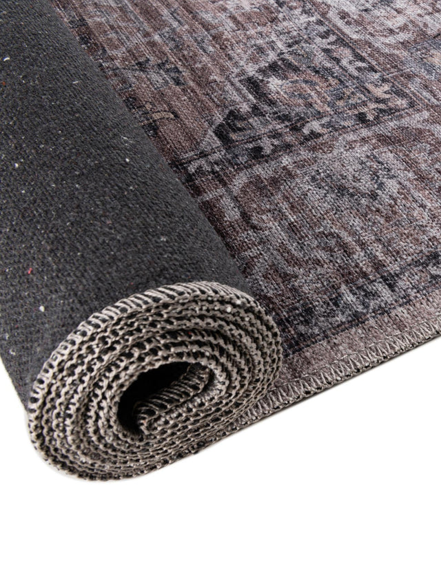 Washable Ivory and Gray 2' x 3' 1 Mangata Oval Area Rug Easy to Clean Stain Resistant & Durable Chenille Traditional Vintage Distressed Carpet for Sale at Rug Engine