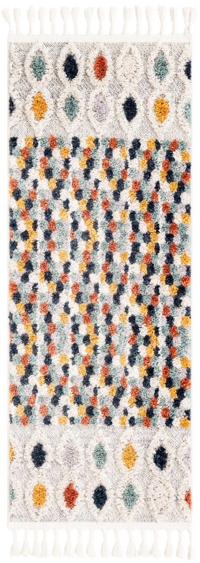 Multicolor 2' x 5' 1 Cherokee Runner Area Rug 100% Polypropylene With Cotton Backing Modern Geometric Carpet for Home Decor Interior Design Rooms for Sale at Rug Engine