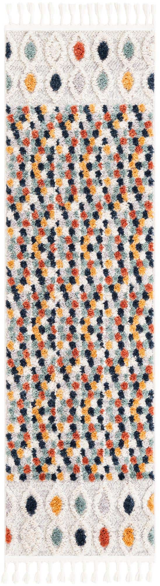 Multicolor 2' x 7' 1 Cherokee Runner Area Rug 100% Polypropylene With Cotton Backing Modern Geometric Carpet for Home Decor Interior Design Rooms for Sale at Rug Engine