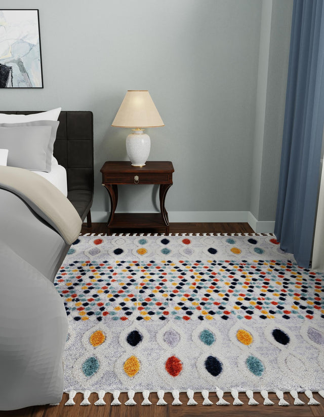 Multicolor 3' 3 x 3' 3 Cherokee Square Area Rug 100% Polypropylene With Cotton Backing Modern Geometric Carpet for Home Decor Interior Design Rooms for Sale at Rug Engine