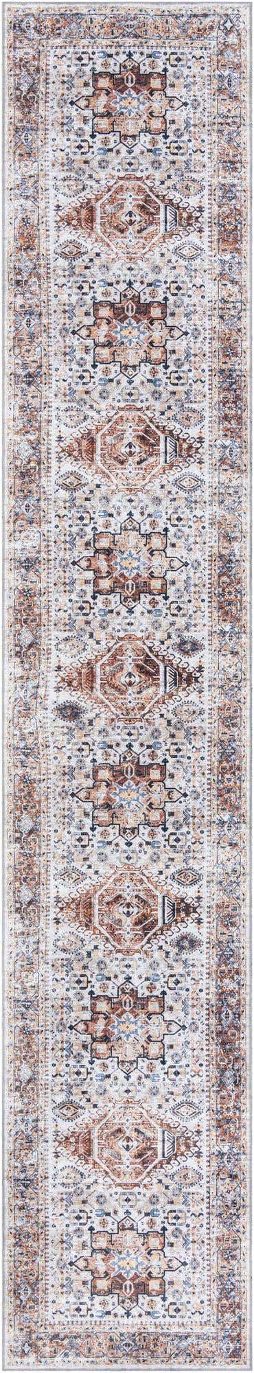 Washable Ivory Almond 2' 11 x 16' 5 Yara Runner Area Rug Easy to Clean Stain Resistant & Durable Polyester & Chenille Carpet for Sale at Rug Engine