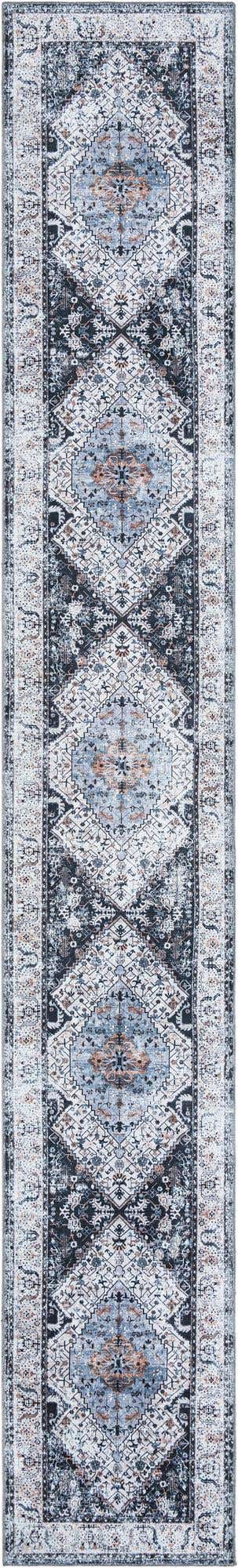 Washable Linen Charcoal 2' 11 x 19' 8 Yara Runner Area Rug Easy to Clean Stain Resistant & Durable Polyester & Chenille Carpet for Sale at Rug Engine