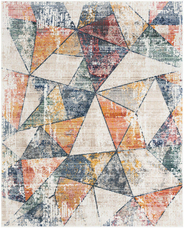 Multicolor 9' x 12' Gemstone Rectangle Area Rug Polypropylene Contemporary Carpet Easy Clean Stain Resistant for Home Design Decorating for Sale at Rug Engine