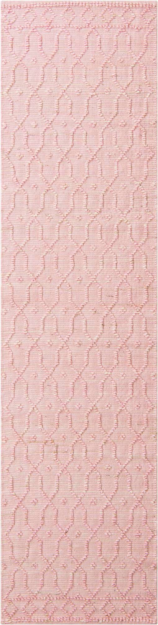 Pink 2' 7 x 9' 10 Larsa Runner Area Rug 90% Jute & 10% Cotton Premium All Natural Hand Woven Carpet for Home Interior Design Spaces for Sale at Rug Engine