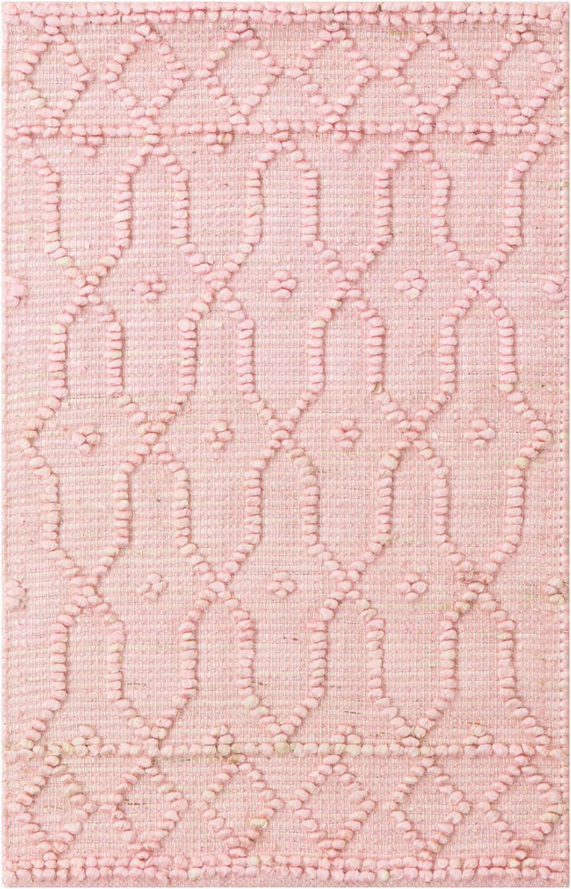 Pink 2' 2 x 3' 1 Larsa Rectangle Area Rug 90% Jute & 10% Cotton Premium All Natural Hand Woven Carpet for Home Interior Design Spaces for Sale at Rug Engine