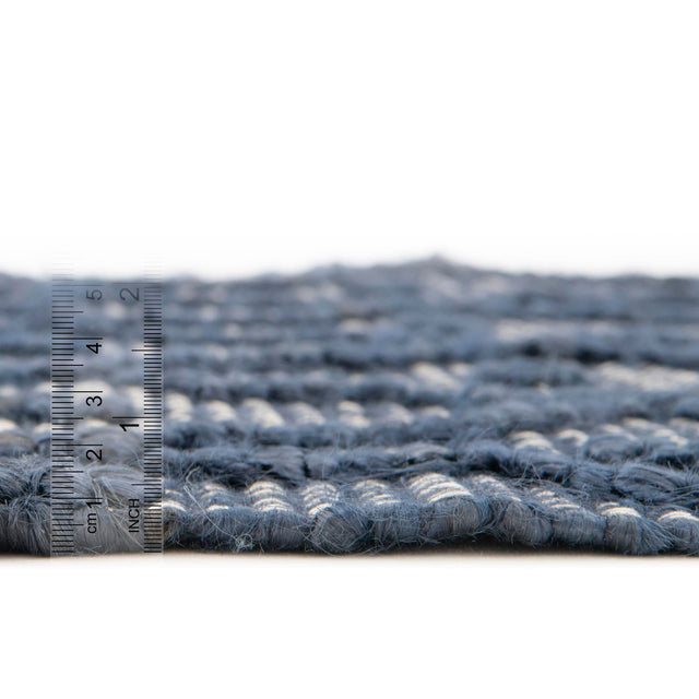 Navy Blue 5' 3 x 8' Larsa Rectangle Area Rug 90% Jute & 10% Cotton Premium All Natural Hand Woven Carpet for Home Interior Design Spaces for Sale at Rug Engine