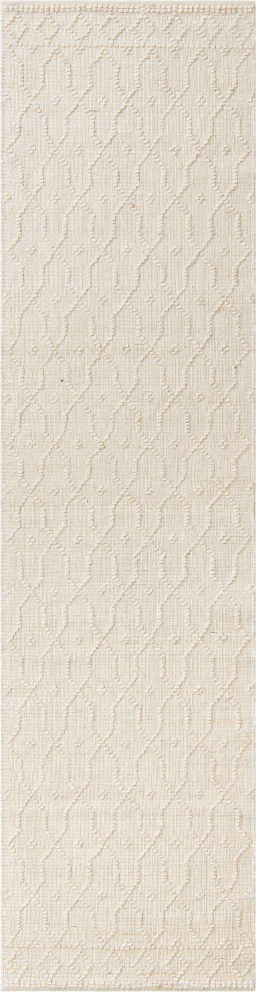 Ivory 2' 7 x 9' 10 Larsa Runner Area Rug 90% Jute & 10% Cotton Premium All Natural Hand Woven Carpet for Home Interior Design Spaces for Sale at Rug Engine