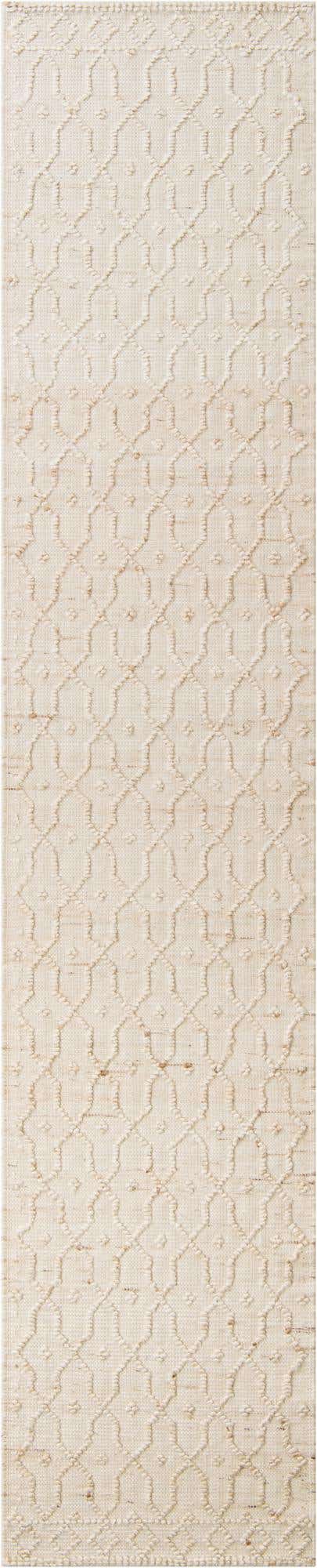 Ivory 2' 7 x 13' 11 Larsa Runner Area Rug 90% Jute & 10% Cotton Premium All Natural Hand Woven Carpet for Home Interior Design Spaces for Sale at Rug Engine