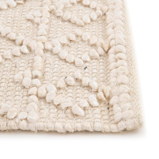 Ivory 3' 1 x 5' 1 Larsa Rectangle Area Rug 90% Jute & 10% Cotton Premium All Natural Hand Woven Carpet for Home Interior Design Spaces for Sale at Rug Engine