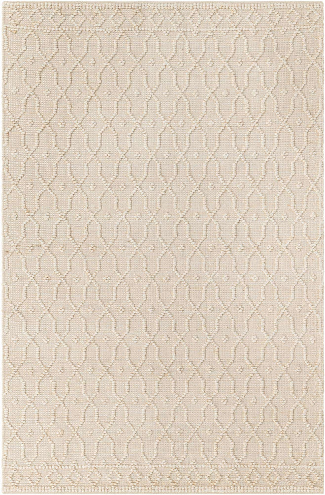 Ivory 5' 3 x 8' Larsa Rectangle Area Rug 90% Jute & 10% Cotton Premium All Natural Hand Woven Carpet for Home Interior Design Spaces for Sale at Rug Engine
