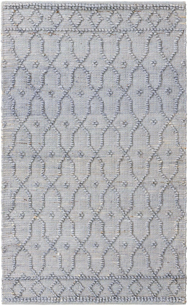 Gray 3' 1 x 5' 1 Larsa Rectangle Area Rug 90% Jute & 10% Cotton Premium All Natural Hand Woven Carpet for Home Interior Design Spaces for Sale at Rug Engine