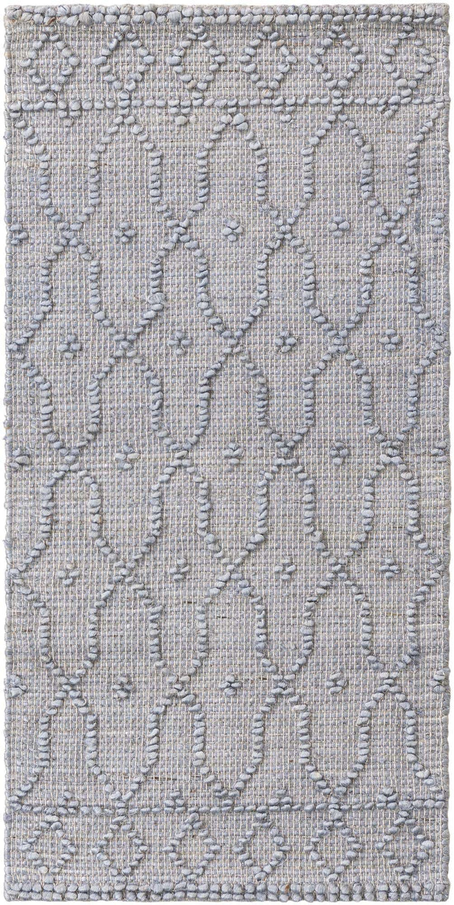 Gray 2' x 4' 1 Larsa Runner Area Rug 90% Jute & 10% Cotton Premium All Natural Hand Woven Carpet for Home Interior Design Spaces for Sale at Rug Engine