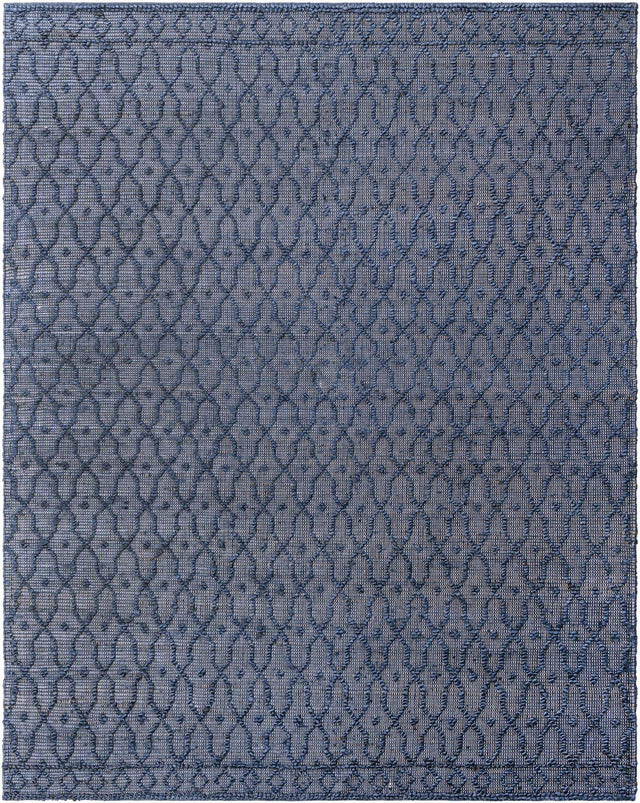 Navy Blue 7' 10 x 10' Larsa Rectangle Area Rug 90% Jute & 10% Cotton Premium All Natural Hand Woven Carpet for Home Interior Design Spaces for Sale at Rug Engine