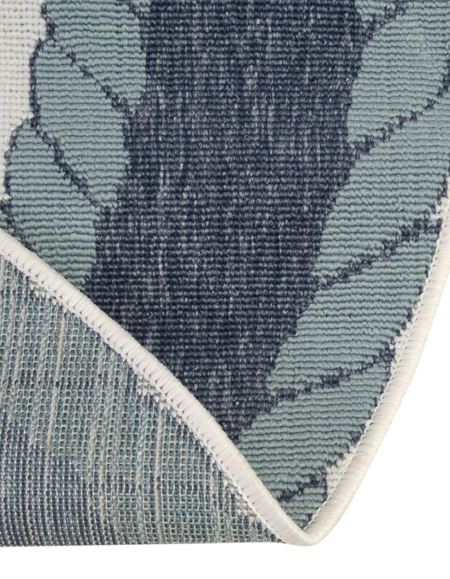 Navy Blue 4' 1 x 6' 1 Outdoor Coastal Oval Area Rug Weather Resistant for Patio, Deck, Terrace, Balcony, Porch 100% Polypropylene Coastal Decor Carpet for Sale at Rug Engine