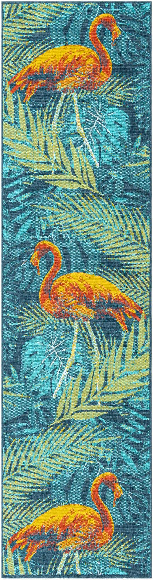 Multicolor 2' 7 x 10' Outdoor Coastal Runner Area Rug Weather Resistant for Patio, Deck, Terrace, Balcony, Porch 100% Polypropylene Coastal Decor Carpet for Sale at Rug Engine