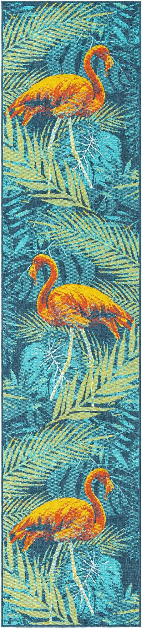 Multicolor 2' 7 x 12' Outdoor Coastal Runner Area Rug Weather Resistant for Patio, Deck, Terrace, Balcony, Porch 100% Polypropylene Coastal Decor Carpet for Sale at Rug Engine