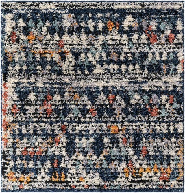 Multicolor 3' 3 x 3' 3 Morocco Square Area Rug 100% Polyester Traditional Classic Carpet for Moroccan Inspired Interior Design Home Decor for Sale at Rug Engine