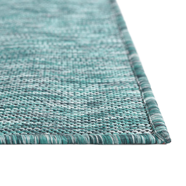 Teal 5' 3 x 8' Jill Zarin Outdoor Rectangle Area Rug Weather Resistant for Patio, Deck, Terrace, Balcony, Porch Durable 100% Polypropylene Carpet for Outside for Sale at Rug Engine