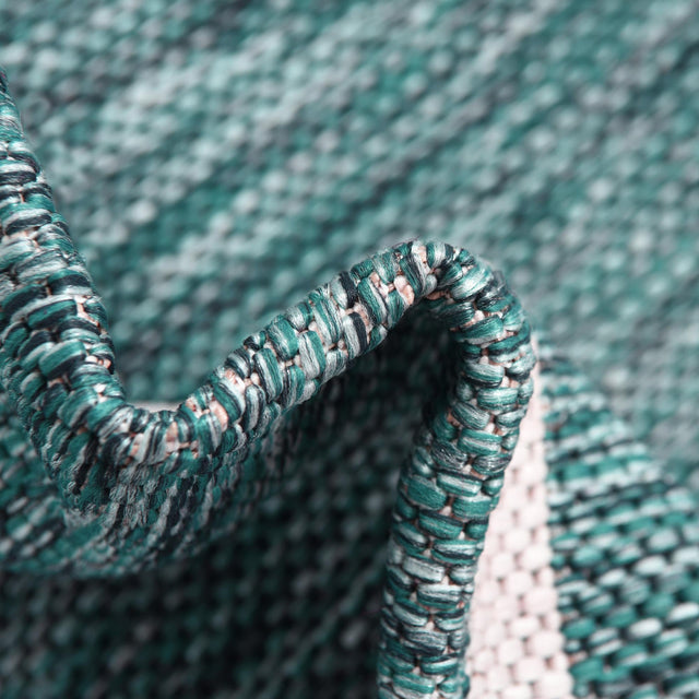 Teal 5' 3 x 8' Jill Zarin Outdoor Rectangle Area Rug Weather Resistant for Patio, Deck, Terrace, Balcony, Porch Durable 100% Polypropylene Carpet for Outside for Sale at Rug Engine