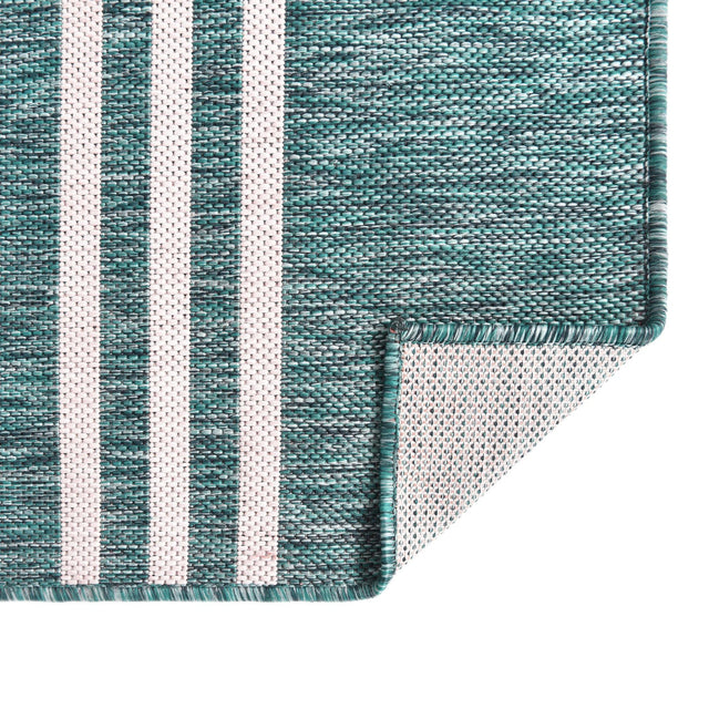 Teal 5' 3 x 8' Jill Zarin Outdoor Rectangle Area Rug Weather Resistant for Patio, Deck, Terrace, Balcony, Porch Durable 100% Polypropylene Carpet for Outside for Sale at Rug Engine