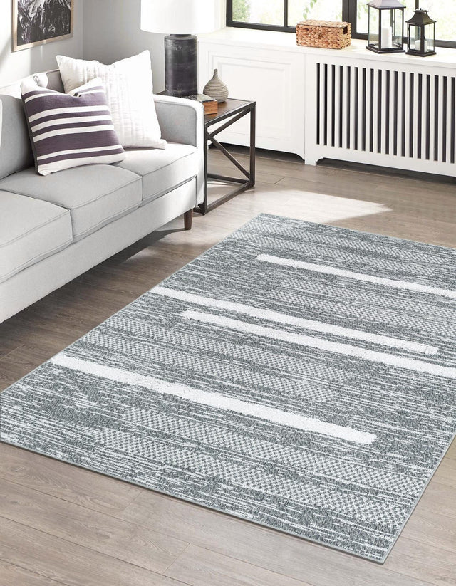 Gray 9' 10 x 12' Abbey Rectangle Area Rug 100% Cotton All Natural Living Dining Room Bedroom Carpet for Sale at Rug Engine