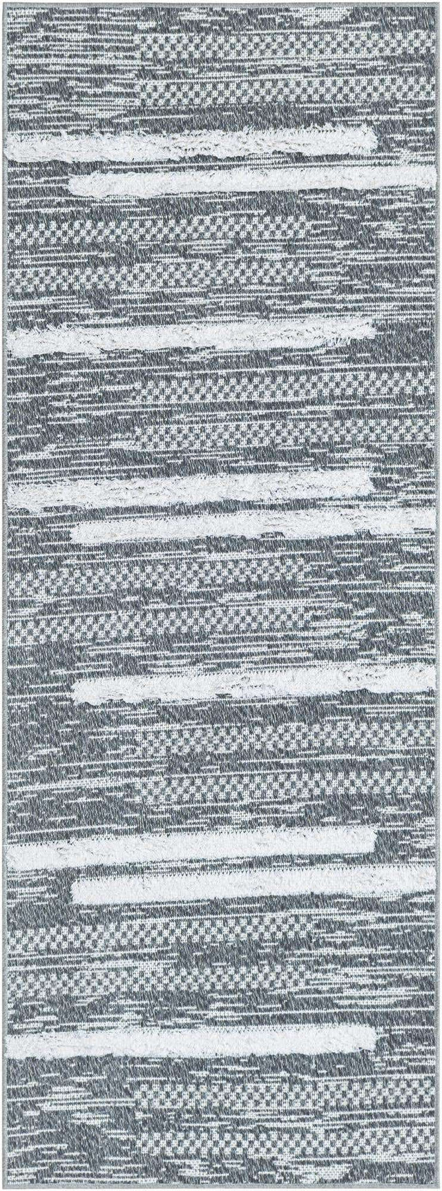 Gray 2' 3 x 6' 1 Abbey Runner Area Rug 100% Cotton All Natural Living Dining Room Bedroom Carpet for Sale at Rug Engine