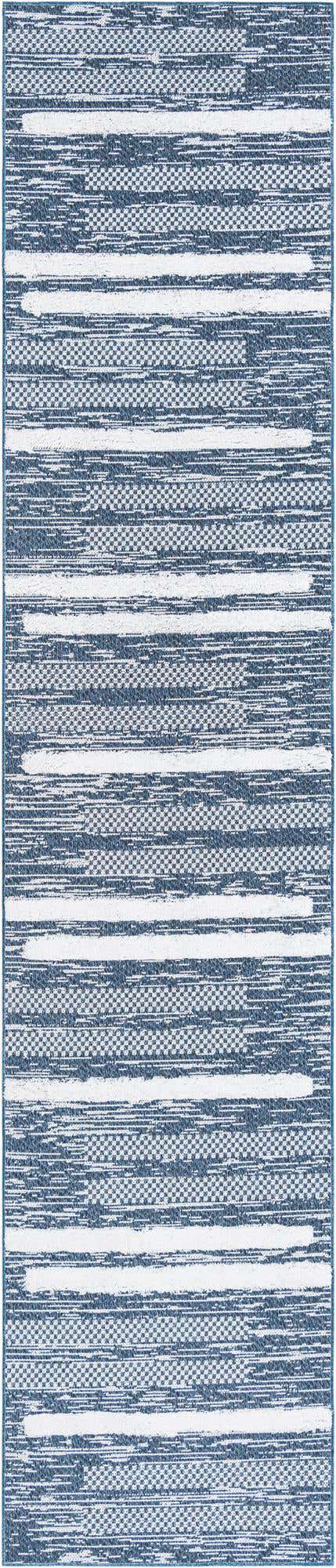 Navy Blue 2' 7 x 12' Abbey Runner Area Rug 100% Cotton All Natural Living Dining Room Bedroom Carpet for Sale at Rug Engine