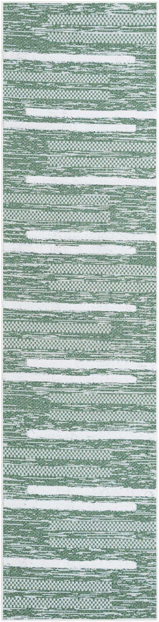 Green 2' 7 x 10' Abbey Runner Area Rug 100% Cotton All Natural Living Dining Room Bedroom Carpet for Sale at Rug Engine