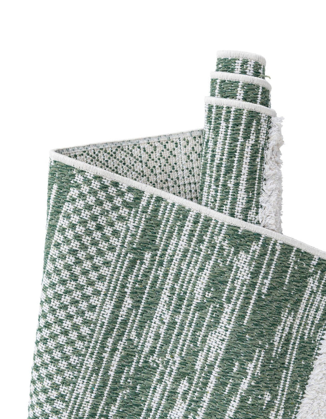 Green 5' 3 x 8' Abbey Rectangle Area Rug 100% Cotton All Natural Living Dining Room Bedroom Carpet for Sale at Rug Engine