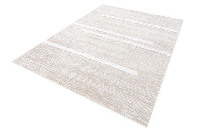 Ivory 6' 5 x 9' Abbey Rectangle Area Rug 100% Cotton All Natural Living Dining Room Bedroom Carpet for Sale at Rug Engine