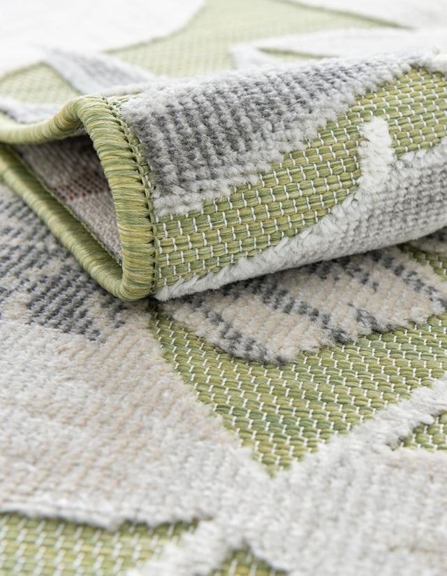 Green 2' 2 x 3' 1 Outdoor Botanical Rectangle Area Rug Weather Resistant for Patio, Deck, Terrace, Balcony, Porch Polypropylene Garden Floral Tropical Carpet for Sale at Rug Engine