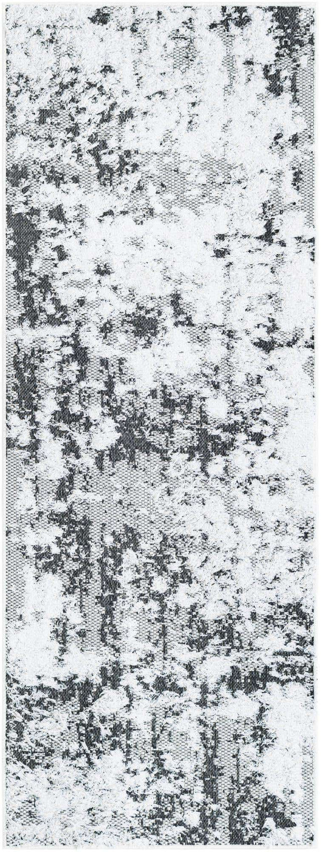Black 2' 3 x 6' 1 Abbey Runner Area Rug 100% Cotton All Natural Living Dining Room Bedroom Carpet for Sale at Rug Engine