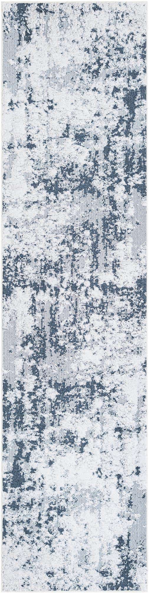 Navy Blue 2' 7 x 10' Abbey Runner Area Rug 100% Cotton All Natural Living Dining Room Bedroom Carpet for Sale at Rug Engine
