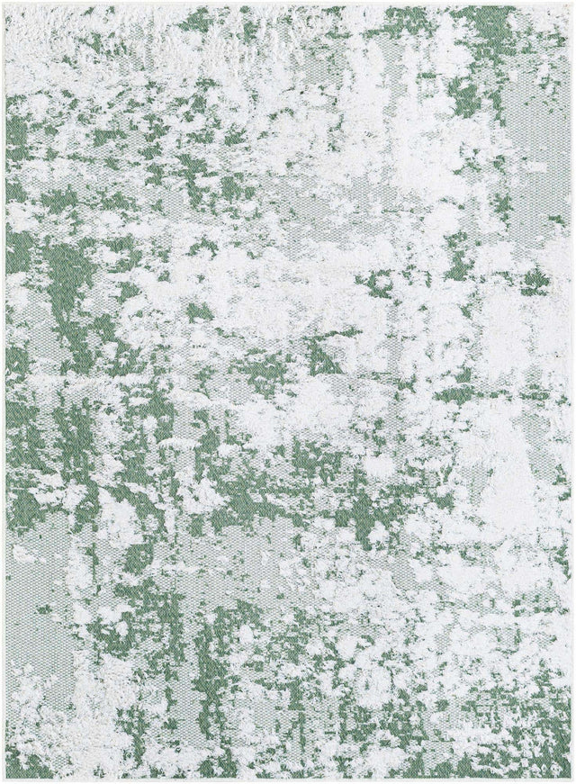 Green 4' 5 x 6' 1 Abbey Rectangle Area Rug 100% Cotton All Natural Living Dining Room Bedroom Carpet for Sale at Rug Engine