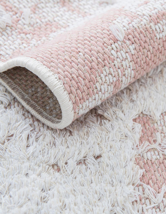 Pink 2' 3 x 3' 1 Abbey Rectangle Area Rug 100% Cotton All Natural Living Dining Room Bedroom Carpet for Sale at Rug Engine