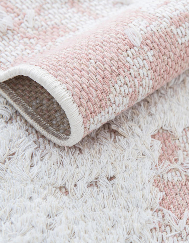 Pink 2' 7 x 12' Abbey Runner Area Rug 100% Cotton All Natural Living Dining Room Bedroom Carpet for Sale at Rug Engine