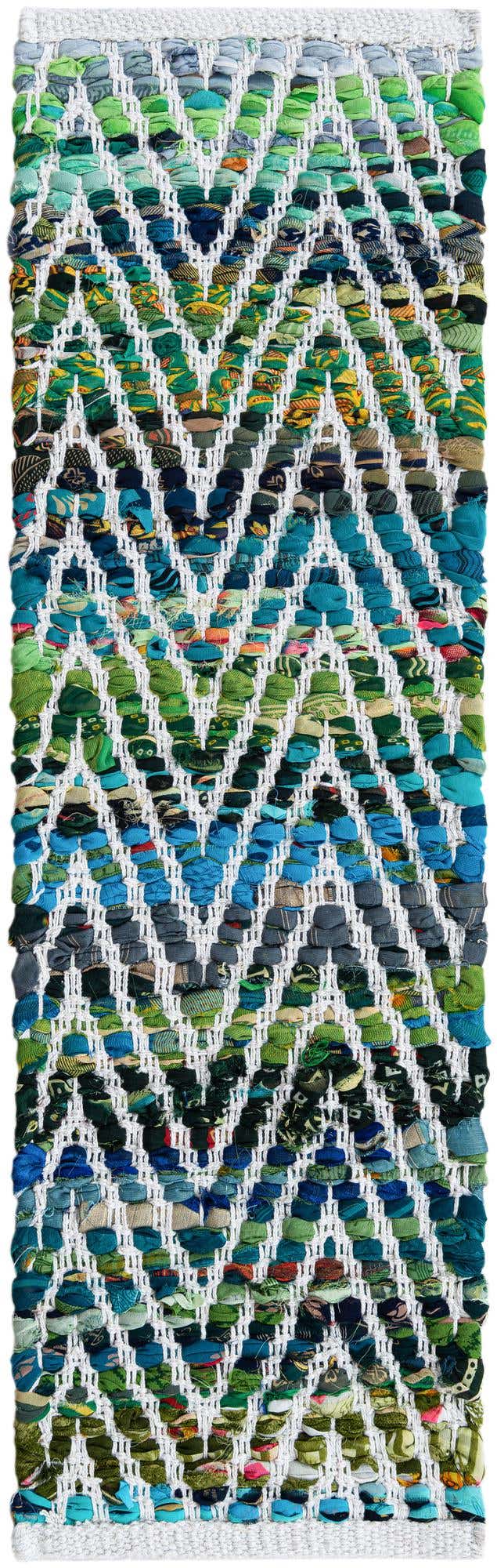 13 pcs Green 0' 9 x 2' 6 Chindi Chevron Indoor Stair Treads Accent Area Rug Staircase Set 100% Denim Cotton All Natural Modern Geometric Carpet Dining Living Rooms Bathroom Dorm Decor for Sale at Rug Engine